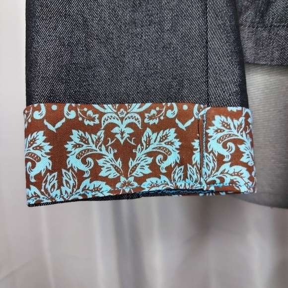 Handcrafted One Of Kind Elephant Themed Denim Jacket Size L - Picture 5 of 10